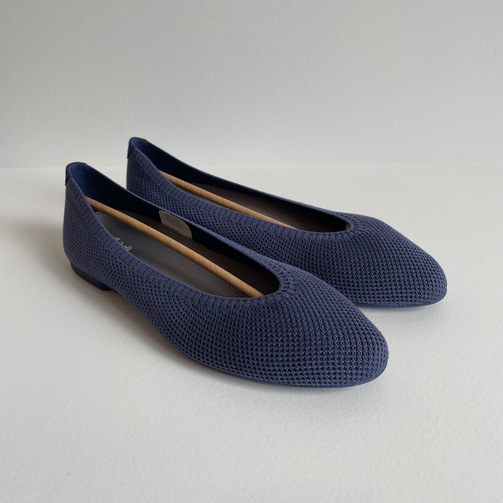 Nwt Allbirds Tree Breezer Point Hazy Indigo Blue Knit Ballet Flats Womens‎ 9.5